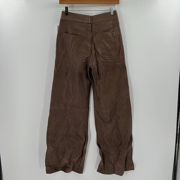 Citizens of Humanity Beverly Slouch Boot Leather Trouser - Brown - 24 - NWT - Picture 9 of 9